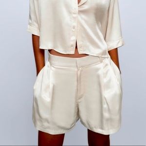 New Zara Satin shorts TRF